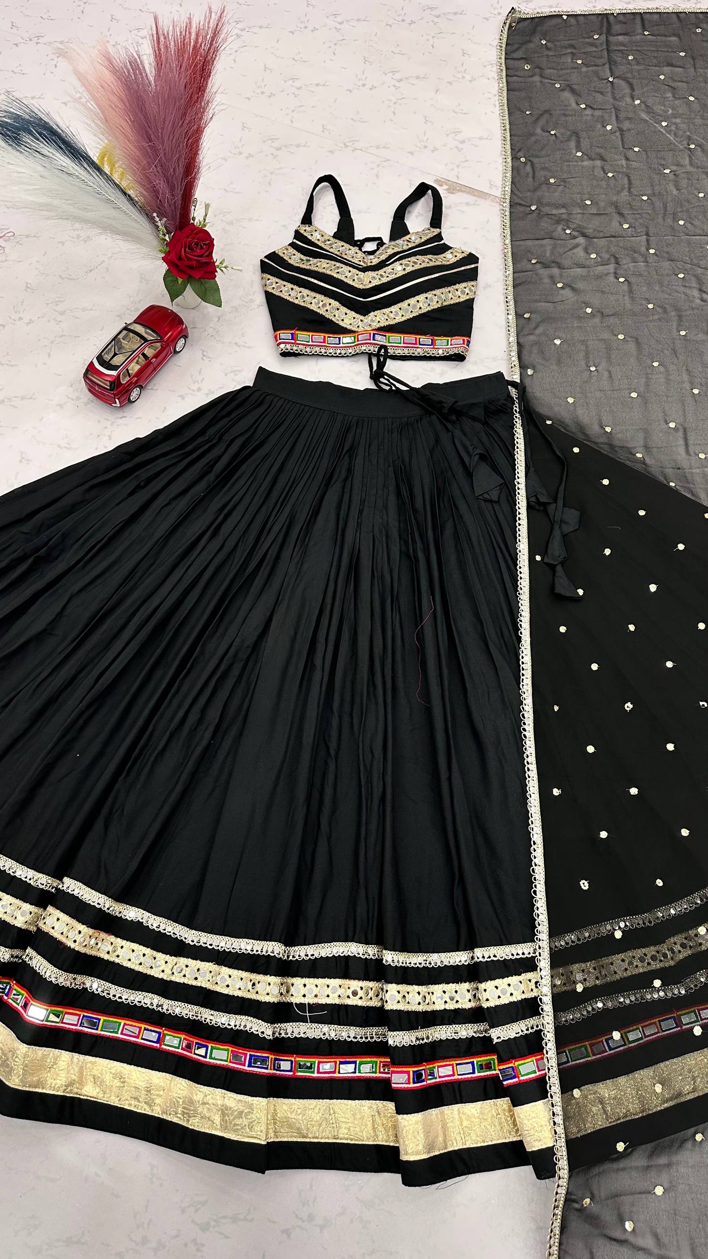 Navratri Special Cotton Gamthi Lehenga Set SurMira Fashion