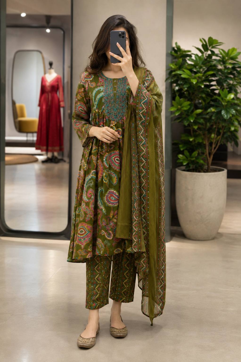 Premium Muslin Suit with Beautiful Printed Dupatta
